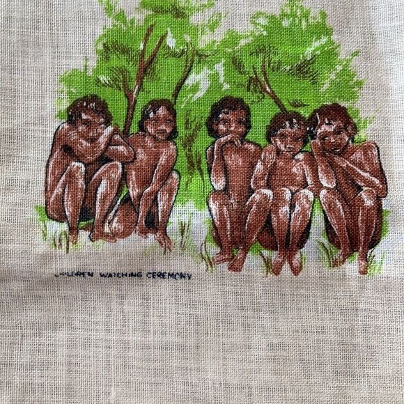 Linen New Handpainted towel wall hanging 18” x 31” - Picture 10 of 16